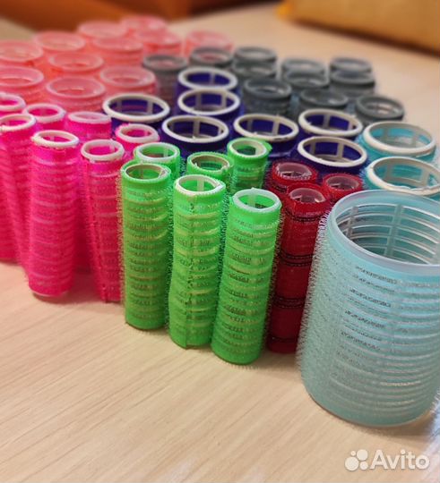 Бигуди липучки- 51шт, бигуди бумеранги -12 шт