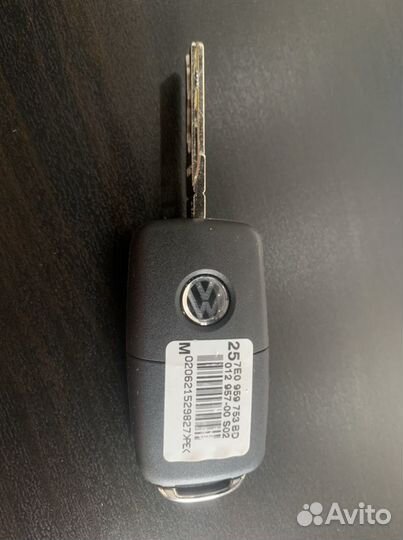 Ключ зажигания volkswagen / Фольксваген оригинал