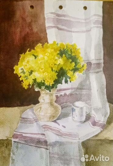 Картины акварель А4