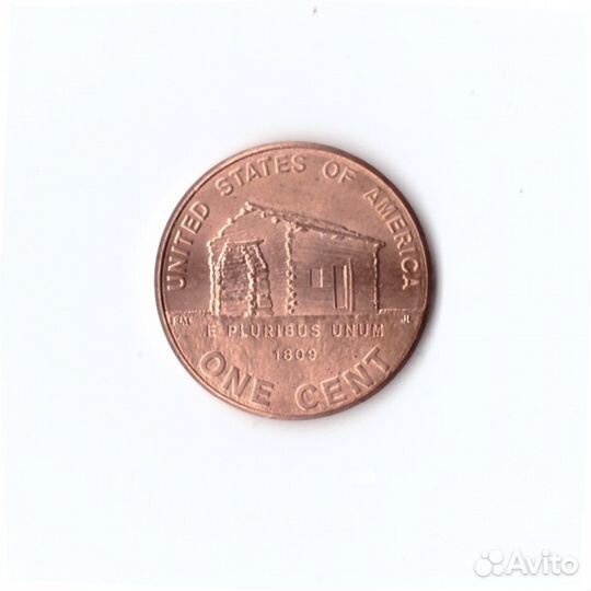 1 цент 2009 США — Детство в Кентукки. 200 лет со д