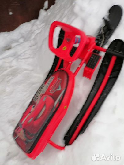 Снегокат для мальчика «Тачки»