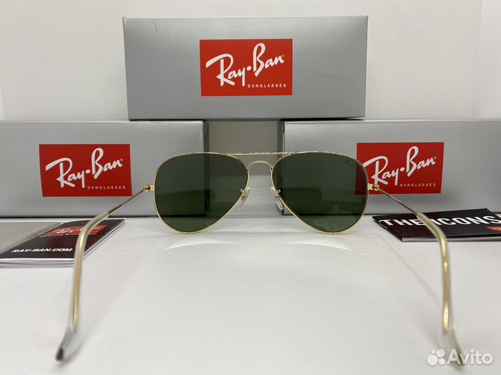 Ray Ban Aviator 3025 L0205 темно зеленые