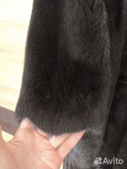 Шуба норковая 46 48 черная бу