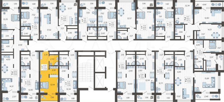 Квартира-студия, 23,7 м², 18/19 эт.