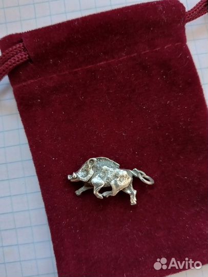 Шатлен, подвеска в серебре 84 пробы