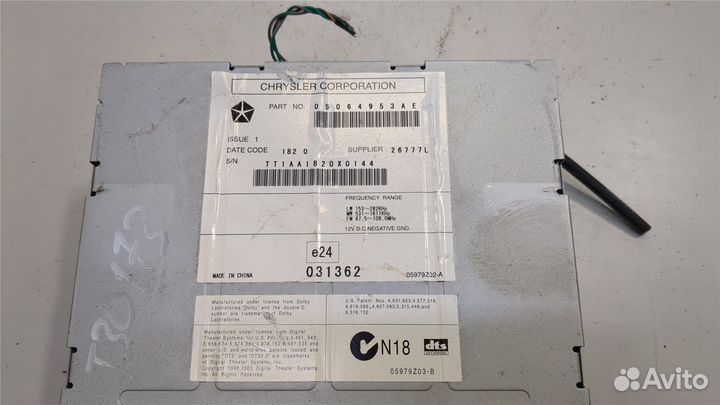 Магнитола Jeep Patriot 2010, 2011