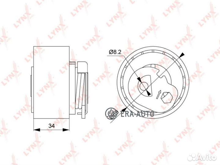 Lynxauto PB1236 Ролик натяжной ремня грм