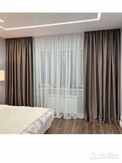 Тюль готовый вуаль и мрамор, Шторы готовые