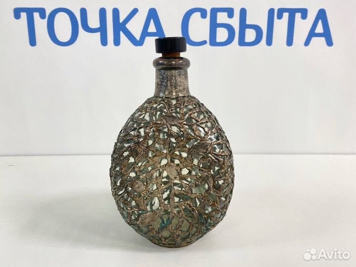 Графин штоф в медной оплетке винтаж