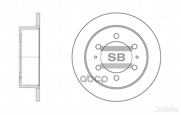 Диск тормозной, задний SD3026 Sangsin brake