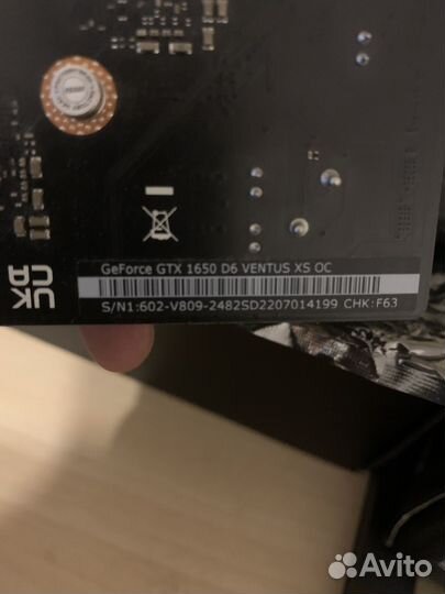 Видеокарта geforce gtx 1650 D6 ventus XS OC 4GB