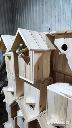 Скворечник деревянный, однокомнатный