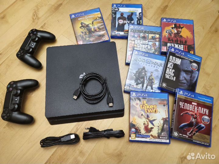 Sony playstation 4 slim 1tb с играми