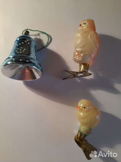 Елочные игрушки на прищепке. СССР