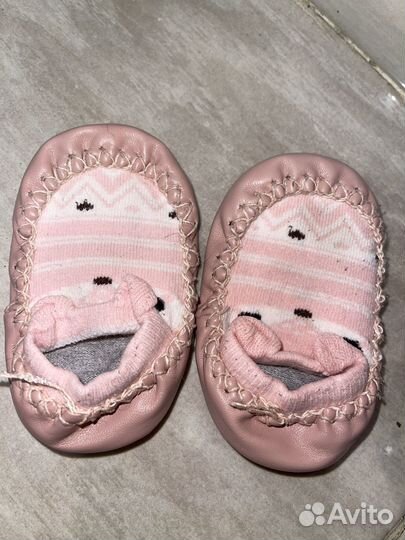 Пинетки тапочки для новорожденных