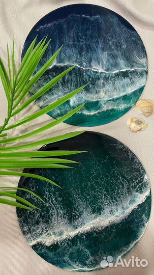 Картина из эпоксидной смолы море