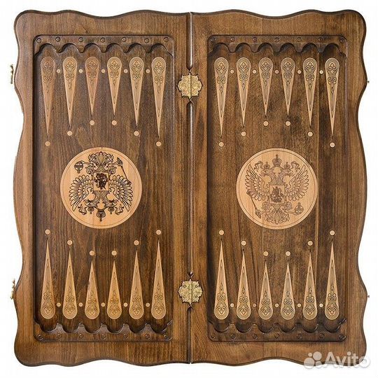 Нарды и шашки резные Встревоженный беркут 60 х 60 см бук Армения 62582