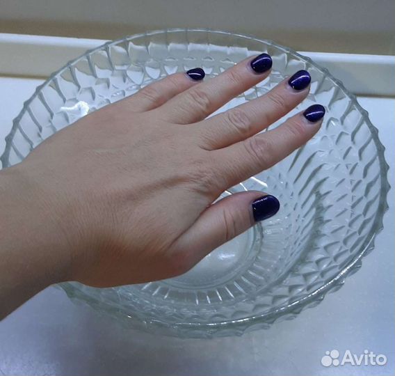Большой салатник СССР стекло