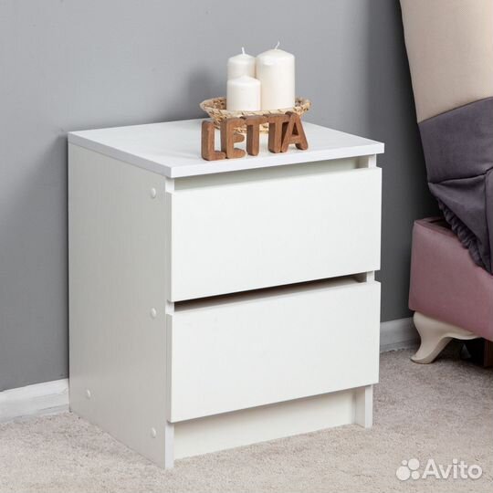 Тумба City 2 ящика белая