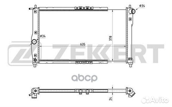 Радиатор охлаж. для сист. С конд. lanos 96182261