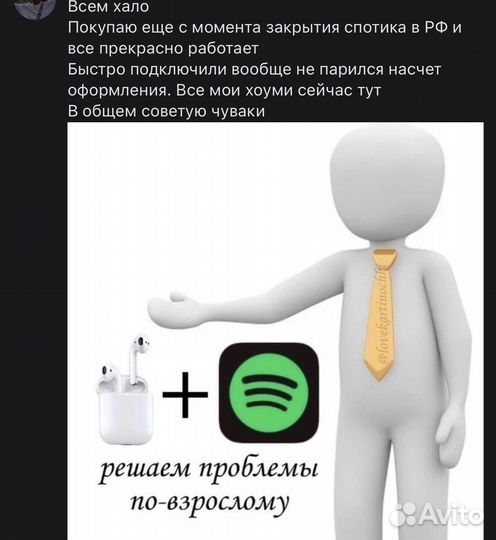 Подписка spotify 1/3/6/12 месяцев