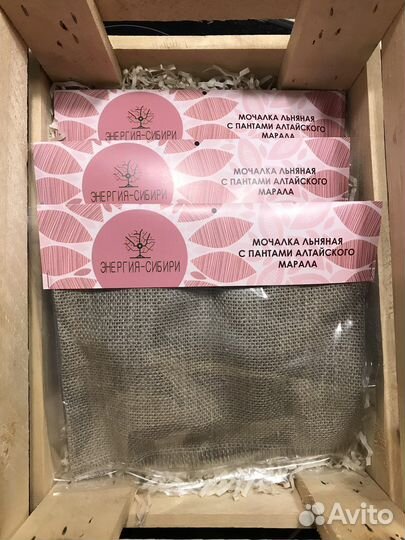 Мочалка льняная на травах -для тела в асс-те