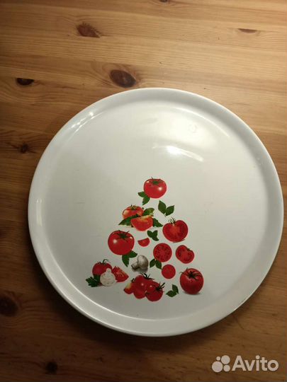 Блюдо большое для пиццы, пирогов, стекло