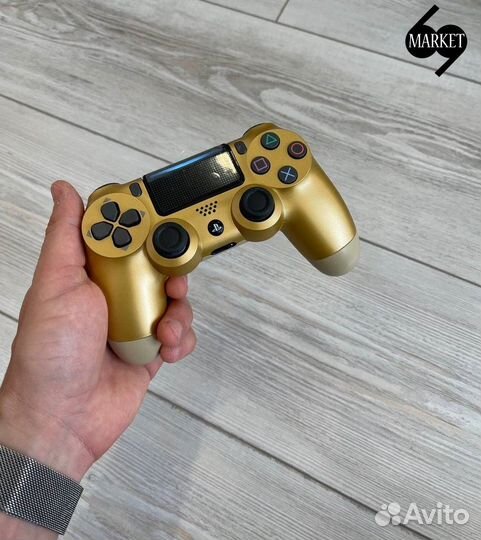 Джойстик ps4/Dualshock4 v2 Как оригинал 1:1Золотой