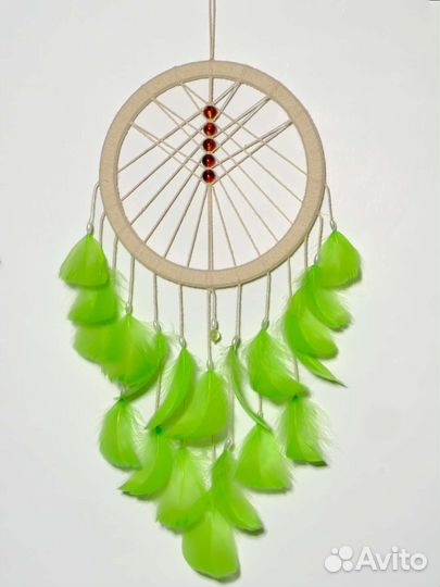 Ловец снов. Коралловый, зелёный, голубой, черный