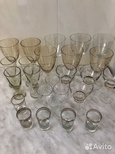 Посуда СССР рюмки бокалы и стаканы