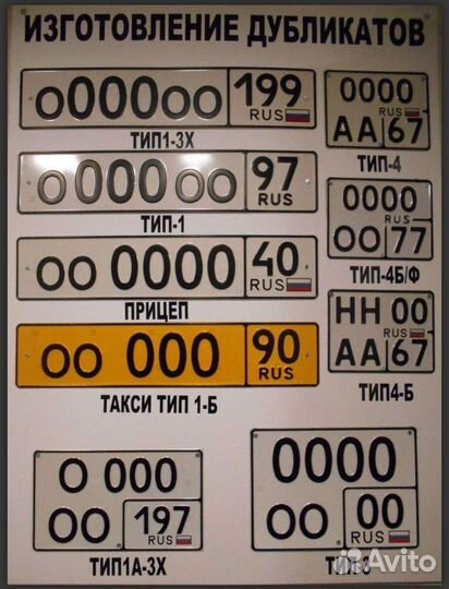 Дубликаты гос номеров