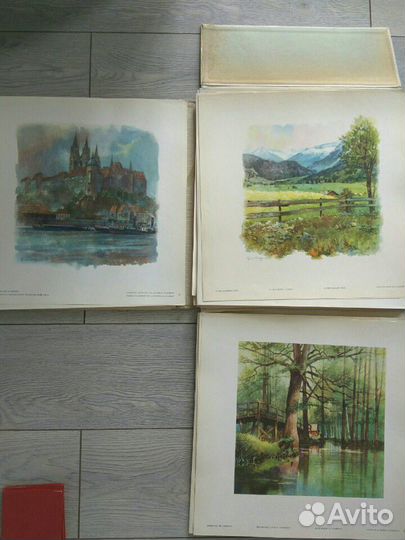 Ретро книги ноты изображения открытки марки