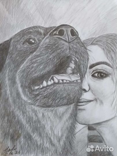 Портрет по фото карандашом