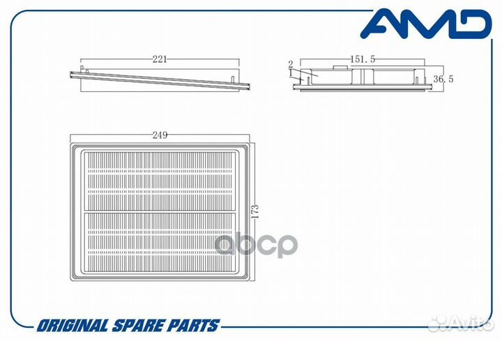 Фильтр воздушный nissan (Qashqai II J11E) (115