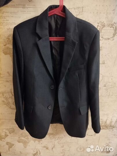 Пиджак школьный для мальчика синий 146-68-66