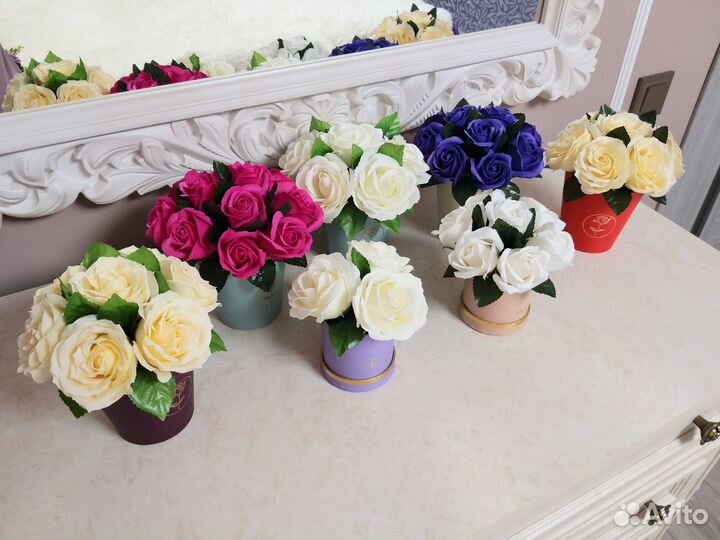 Букет из мыльных роз