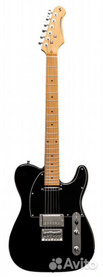 Электрогитара, цвет чёрный Stagg SET plus BK