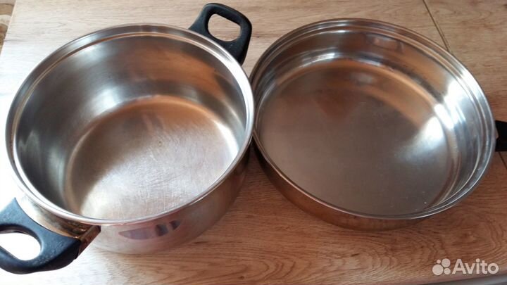 Сковорода Кастрюля 3л Happy Lady нержавейка