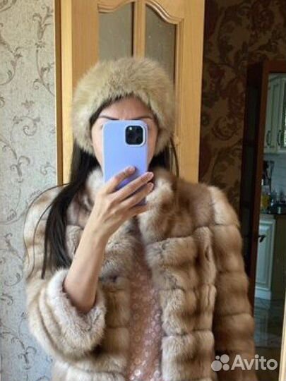 Повязка на голову из куницы