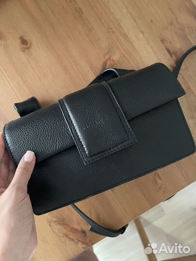 Сумка кожаная черная