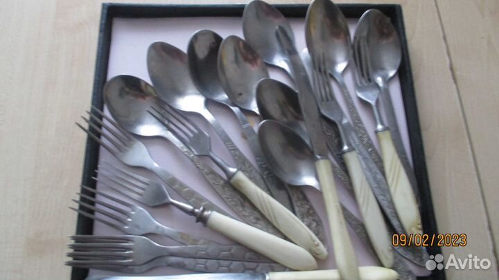 Набор столовых приборов вилки ложки ножи из СССР
