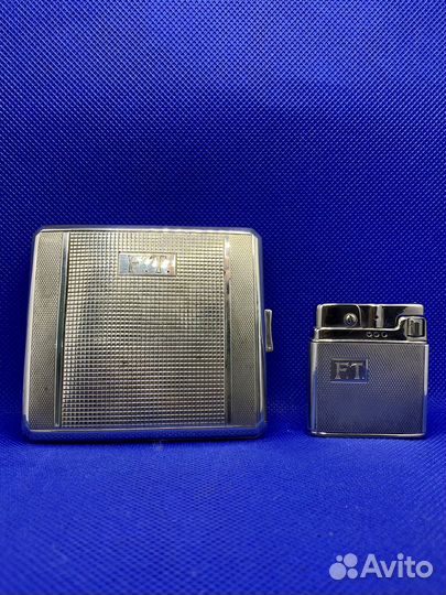 Серебряные портсигар и зажигалка. Германия 40-е