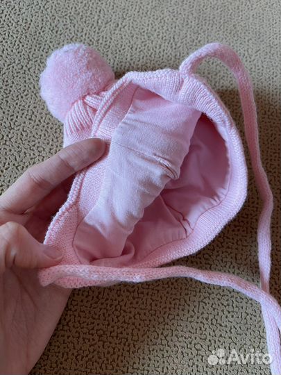 Шапка для новорожденного осень