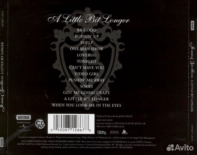 CD диск Jonas Brothers - A little Bit Longer