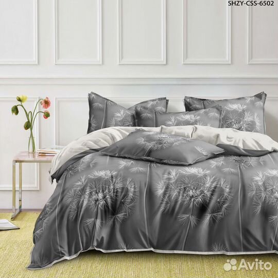 Комплект постельного белья евро с простыней на рез