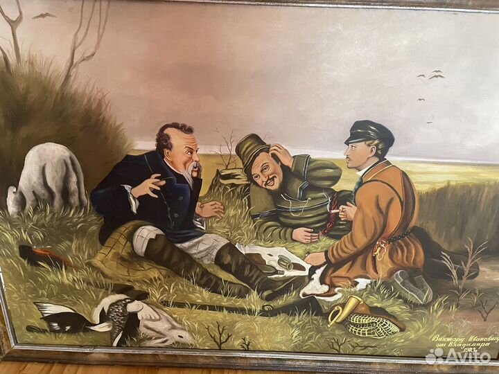 Картина маслом огромная 1973 г