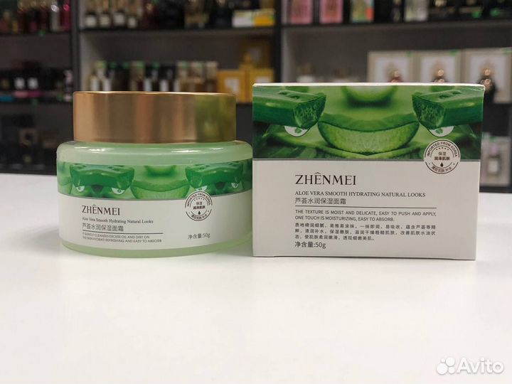 Крем для лица с алоэ вера Zhenmei aloe vera smooth