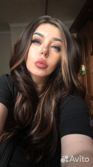 Парик каштан новый длинный стильный