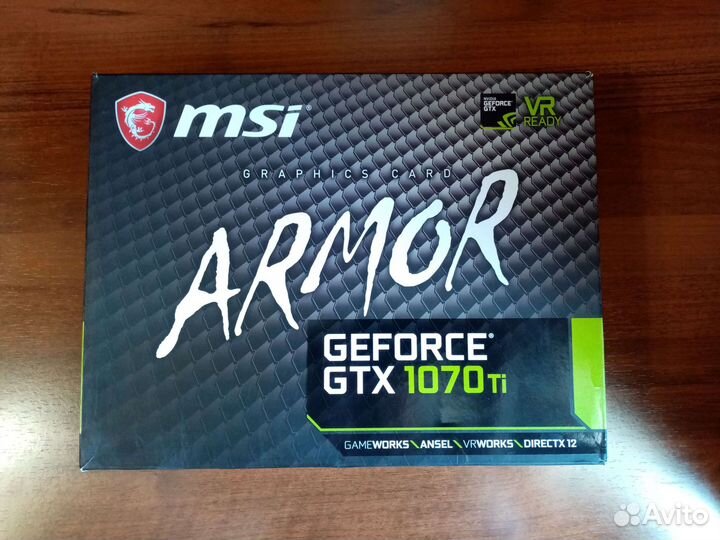 Видеокарта MSI GeForce GTX 1070 Ti Armor