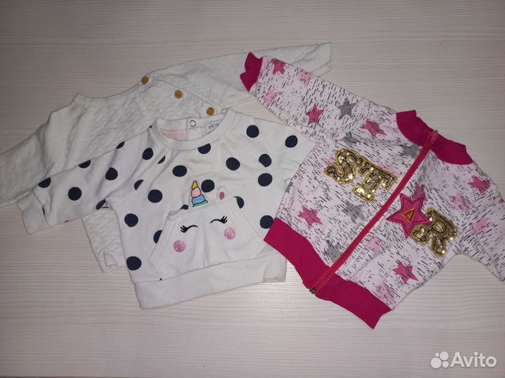 Вещи пакетом для девочки от 3 до 6 месяцев